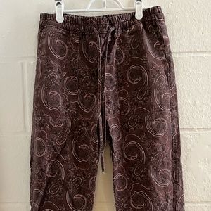 Funky pattern straight leg pants, size S